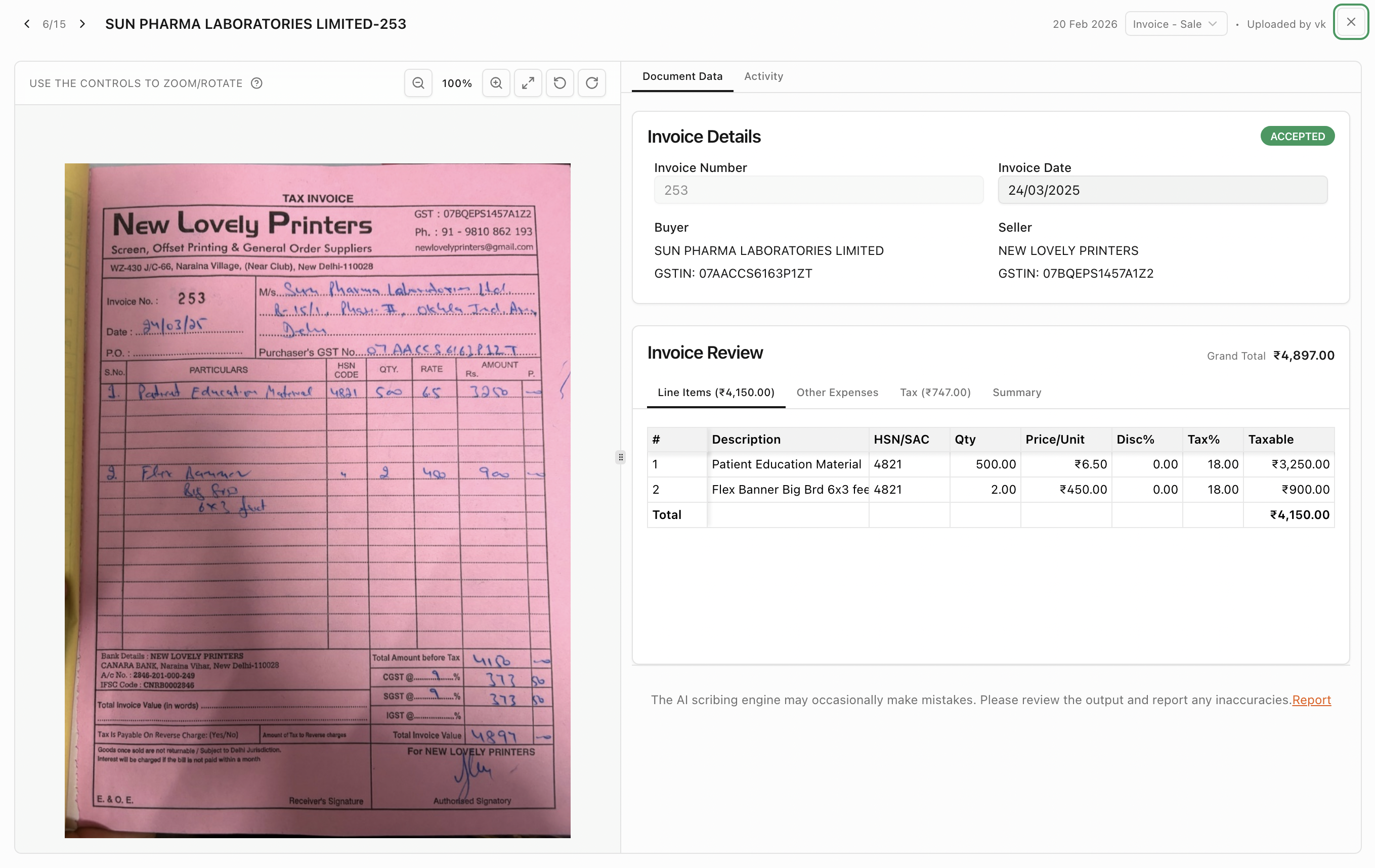 Finscriber Smart Document Processing